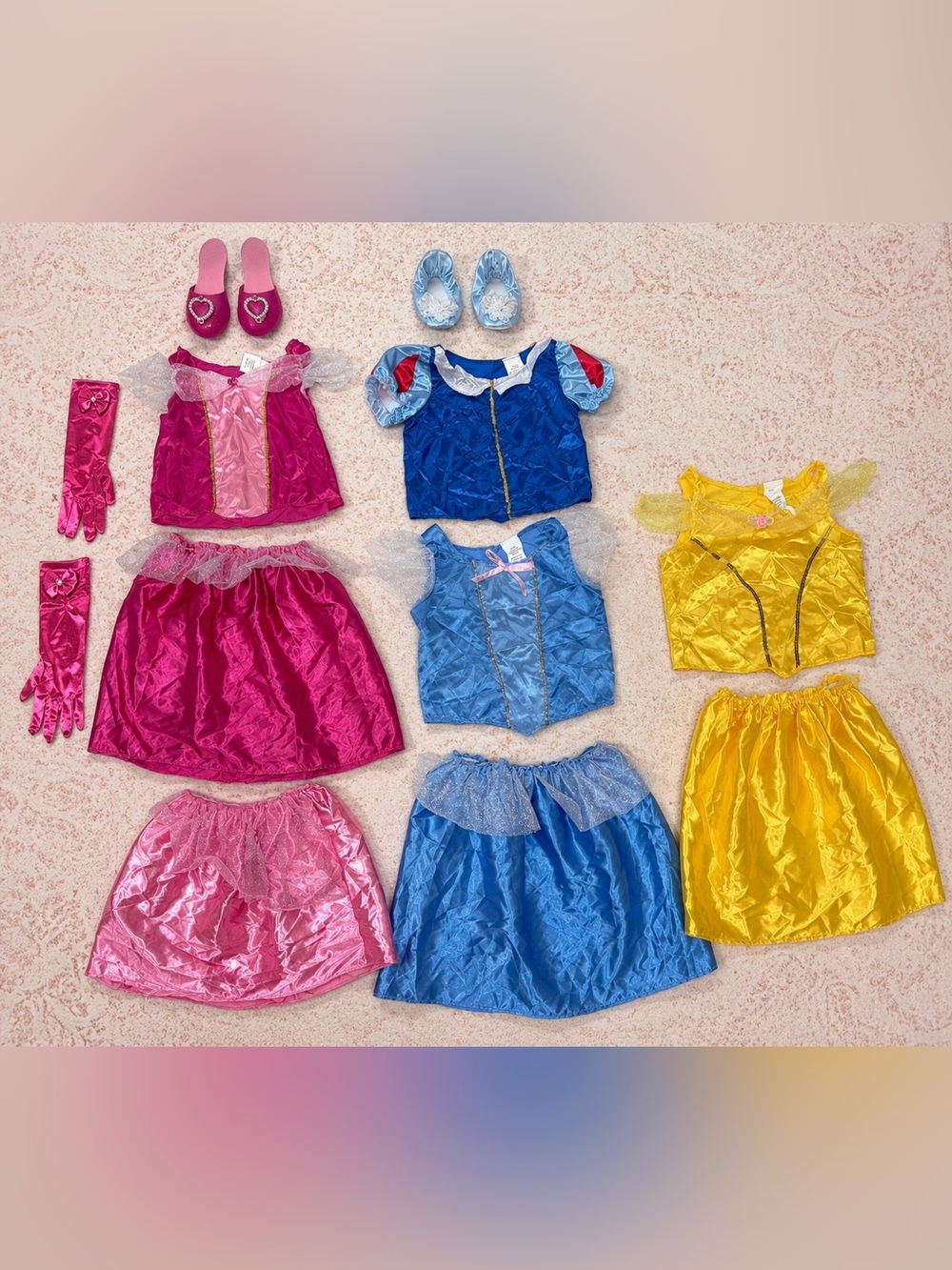 Girls Sz 4T Princess Dress Up Bundle | 11 Pieces | Disney Inspired | Cinderella